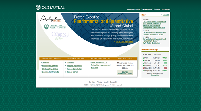 Old Mutual homepage